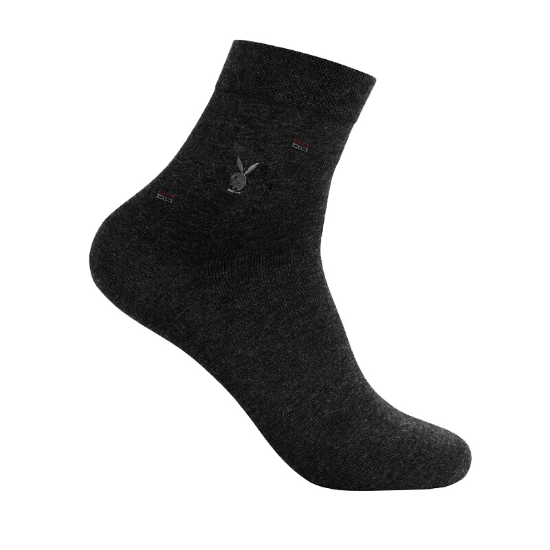 花花公子袜子男士纯棉中筒薄款全棉长短袜商务休闲时尚男棉袜子四季弹力防臭透气2717