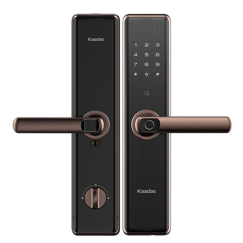 凯迪仕(Kaadas)智能锁A8曜石黑指纹锁家用防盗门锁电子密码锁防猫眼锁APP蓝牙解锁