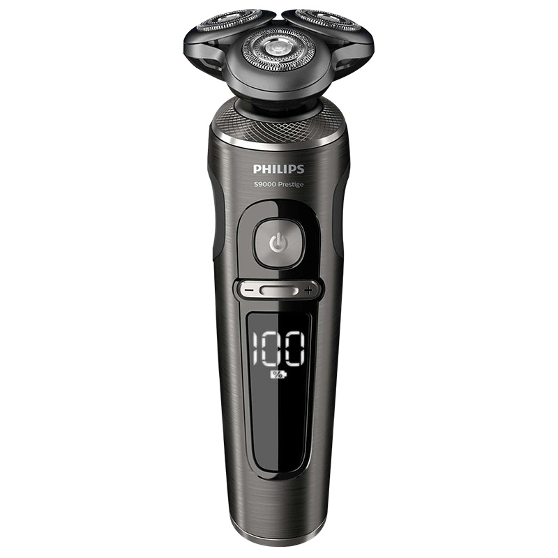 飞利浦(Philips)高端电动剃须刀SP9880/61BP多功能理容礼盒装 无线感应式充电三刀头旋转式须刀 全身水洗