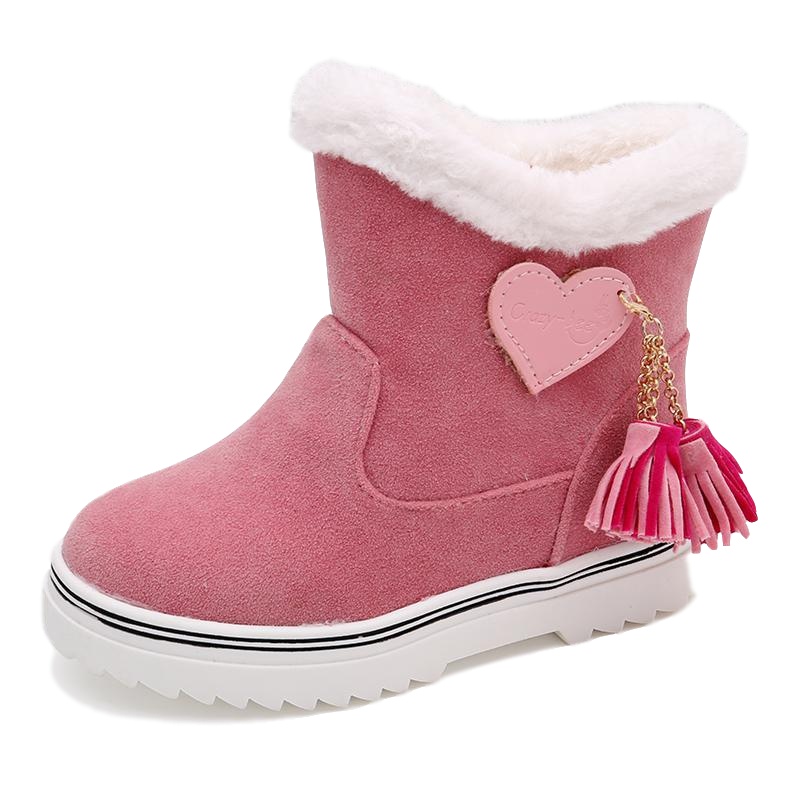 加绒加厚靴子冬季儿童雪地靴女童棉鞋新款防水短靴宝宝棉靴防滑鞋莎丞