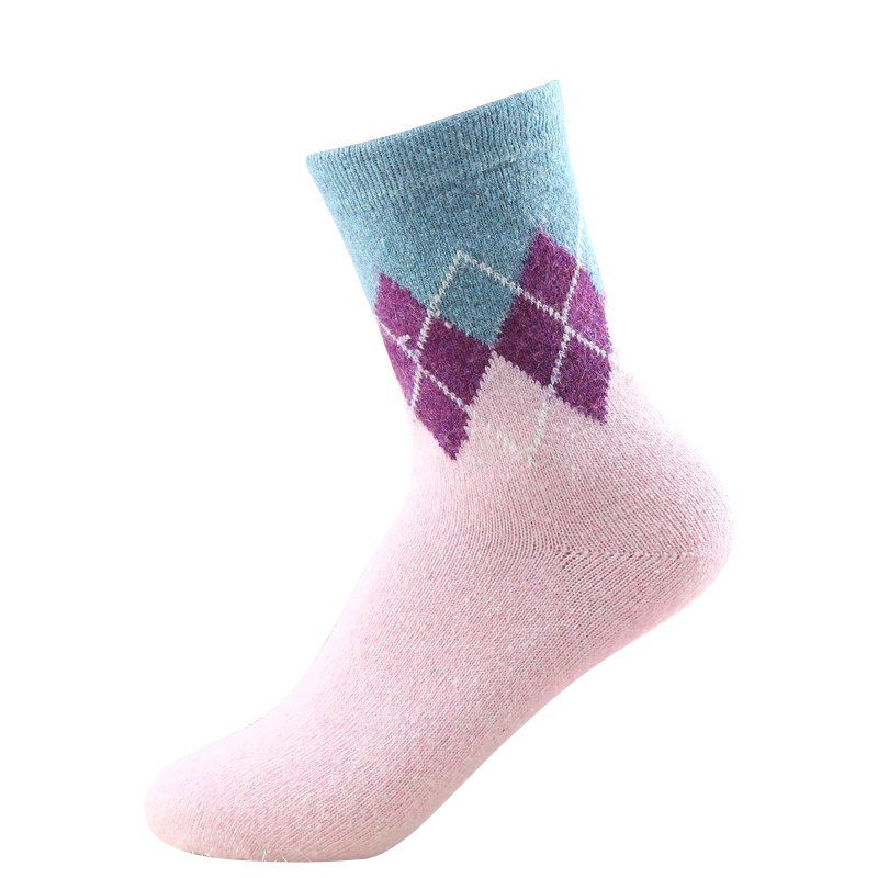 浪莎 1双男女士情侣兔羊毛袜 秋冬加厚 保暖中筒袜 男女士保暖袜