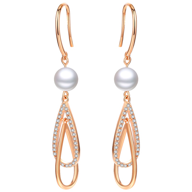 佰色传情S925纯银耳环女气质网红高级感新款潮长款天然珍珠耳饰