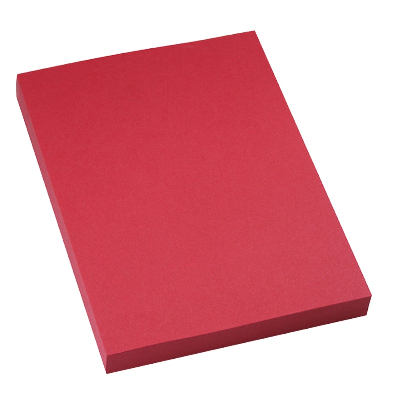 得力(deli)皮纹纸 230克 A4 100张/本 大红