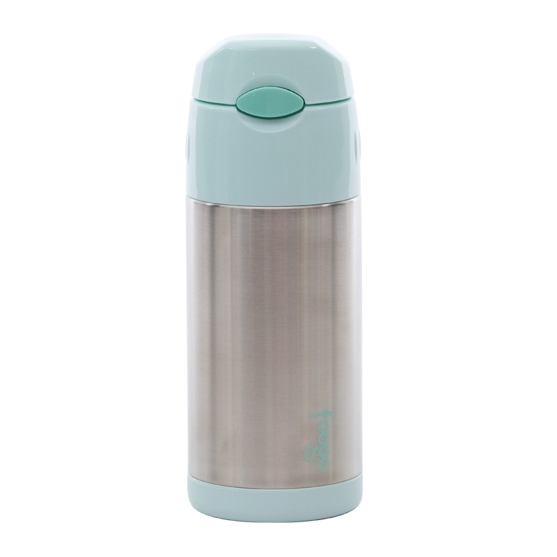 膳魔师(THERMOS)保温杯FFI-403儿童吸管杯卡通宝宝便携防漏304不锈钢 绿色不锈钢360ml 家用/通用