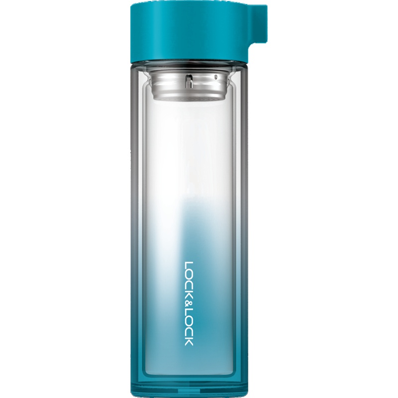 乐扣乐扣(lock&lock)玻璃水杯 LLG653 双层耐热玻璃 (350ml) 不保温