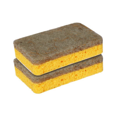 家柏饰(CORATED)洗碗百洁布洗碗海绵刷碗海绵块加厚洗碗布厨房 [剑麻双面款]-挂勾-2片