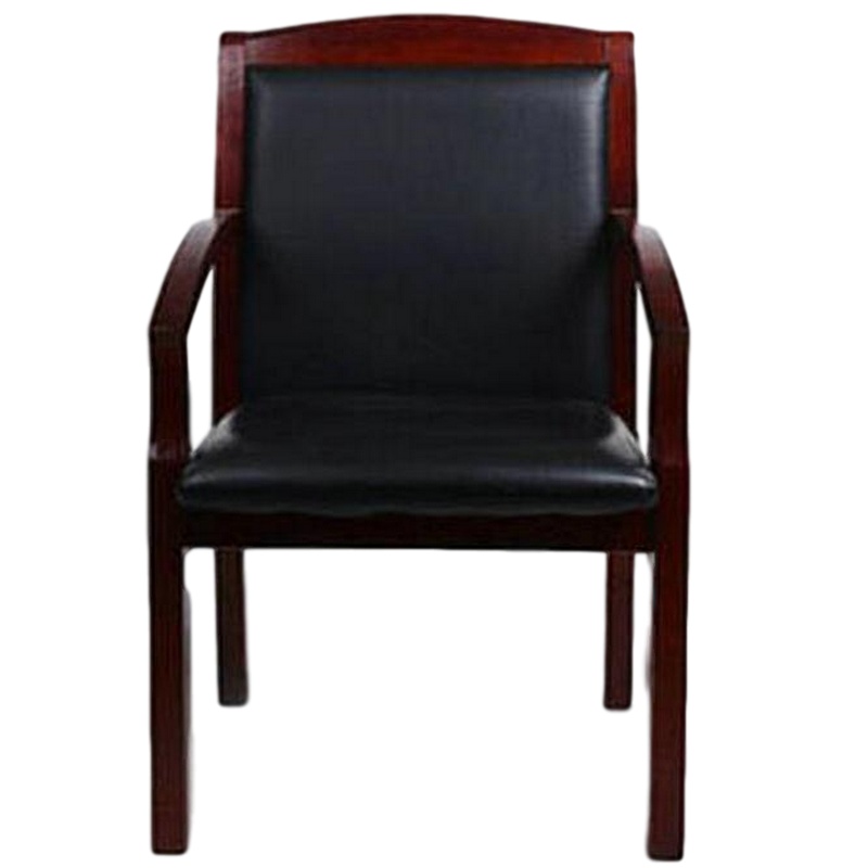 逐鹿中原可拆装斜扶手会议椅140#职员椅实木框架办公椅木质电脑椅