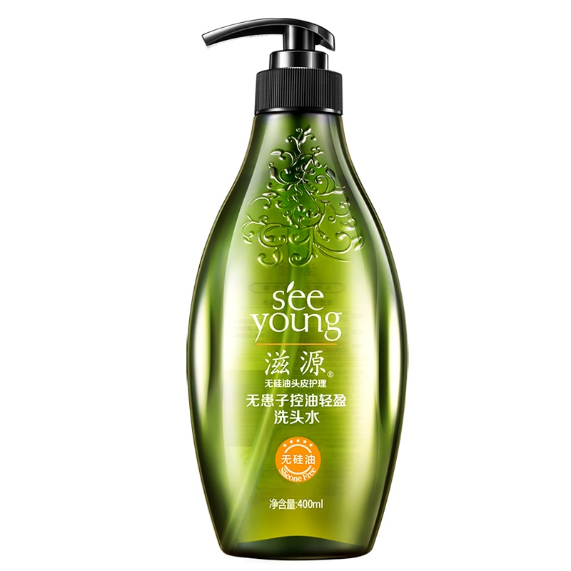 滋源无患子控油轻盈洗发水露液乳400ml 无硅油不刺激呵护头皮去油滋养苏宁超市正品保证