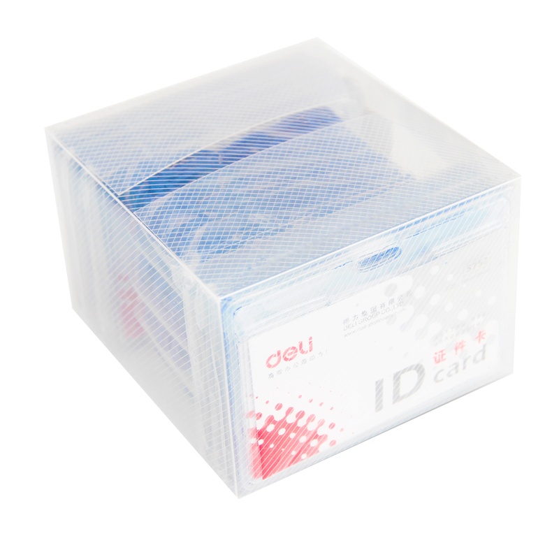 得力(deli) 8306证件卡注塑证件卡 50个装 颜色随机