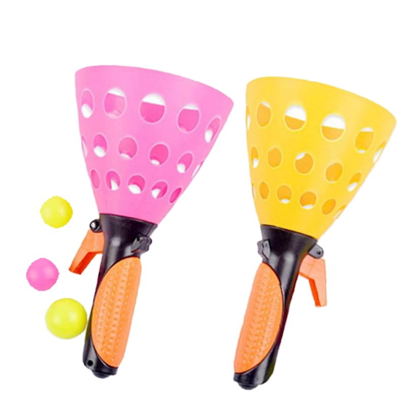 抛接弹球弹射弹力对打球对接球怀旧玩具亲子户外室内球类玩具25CM 2个发射球拍+3个球