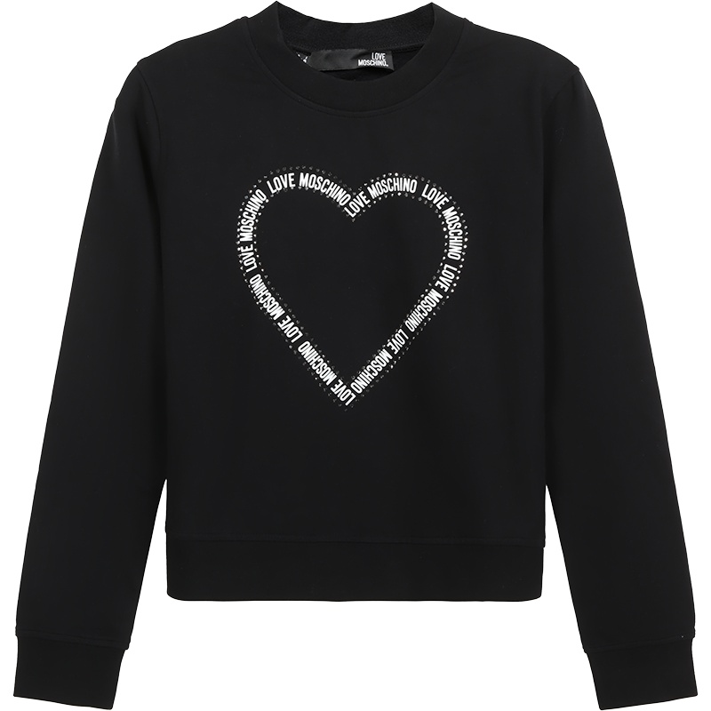 LOVE MOSCHINO 爱莫斯奇诺 女士 棉质圆领长袖运动衫卫衣 W6304 05 E1958