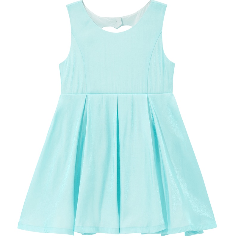 minipeace太平鸟童装 夏季马卡龙色女童连衣裙爱心镂空无袖连衣裙