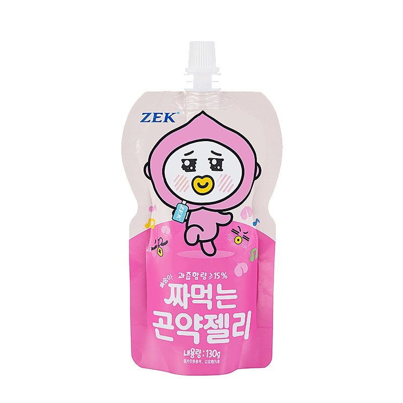 马来西亚进口 ZEK蒟蒻白桃汁果冻130g 儿童果汁吸的冻