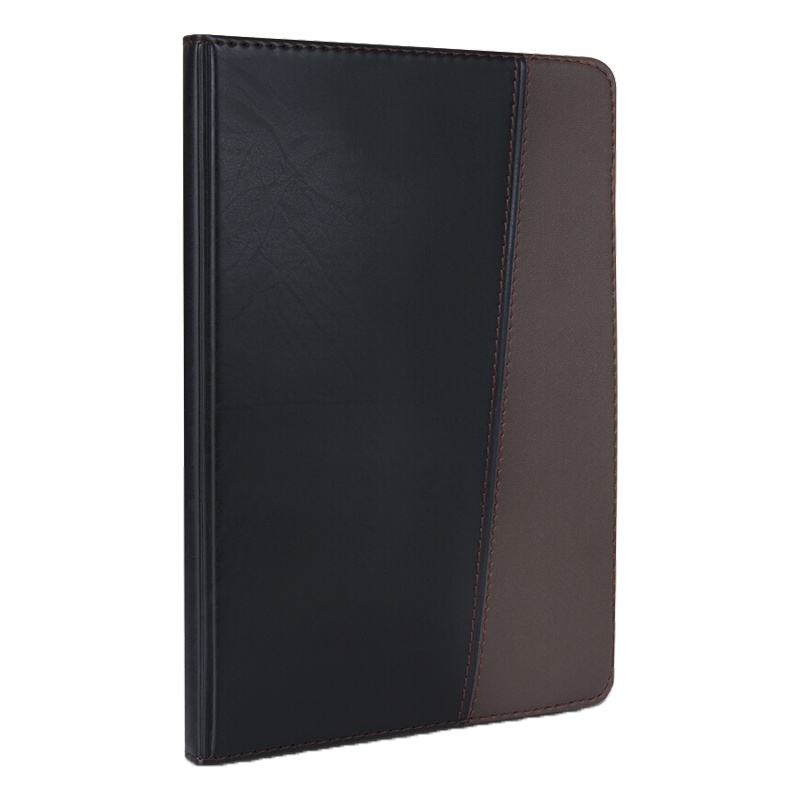 得力(deli)7913拼皮商务皮面本 黑色48K/120页 2本 175mm*95mm皮面记事本会议记录本皮面笔记本子