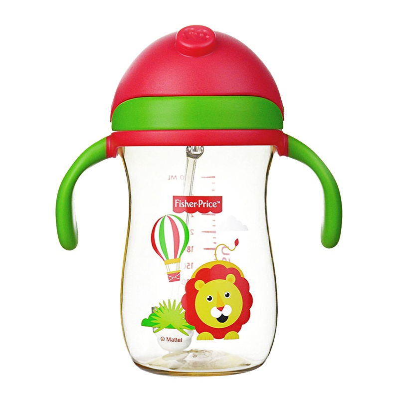 Fisher Price费雪 PPSU学饮杯婴儿防漏防呛6-18个月宝宝 灵动儿童学饮杯(配中圈)FP-8055C红色