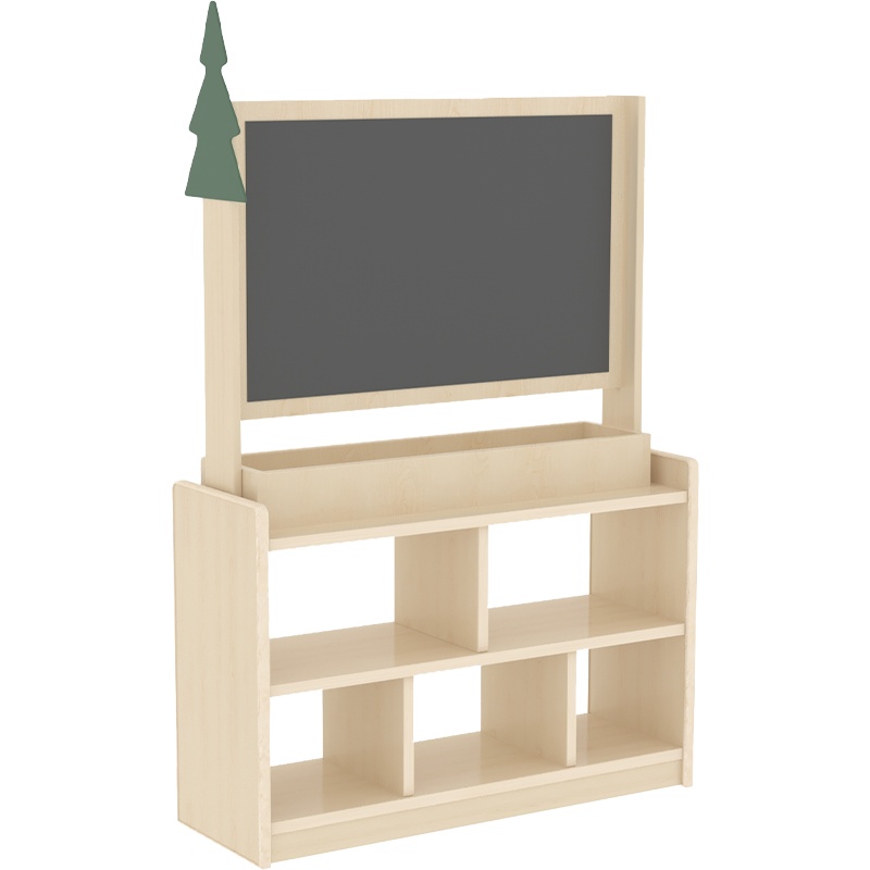 幼儿园儿童活动区多功能画板组合实木柜子黑板家庭教学画板置物柜