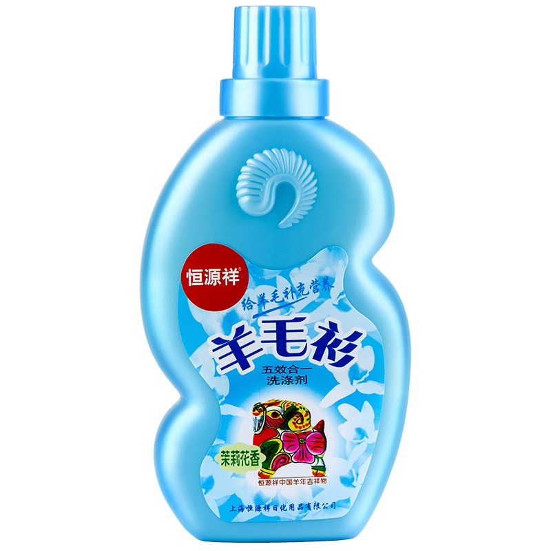 恒源祥 五效合一羊毛洗衣液 防缩水防蛀护色增艳蓬松羊绒专用洗涤剂 580ml/瓶