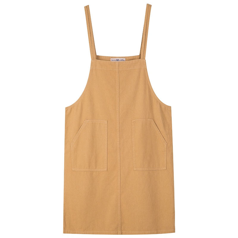 唐狮2020秋季新款吊带连衣裙女复古宽松背带裙 高腰显瘦韩版