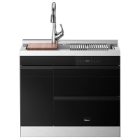 美的(Midea)集成水槽式消毒柜100L大容量家用二星级高温碗柜JQ91