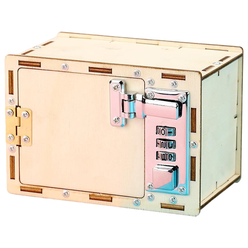 儿童手工制作材料 DIY小发明科学实验玩具科技制作 机械密码箱 袋装+螺丝刀工具