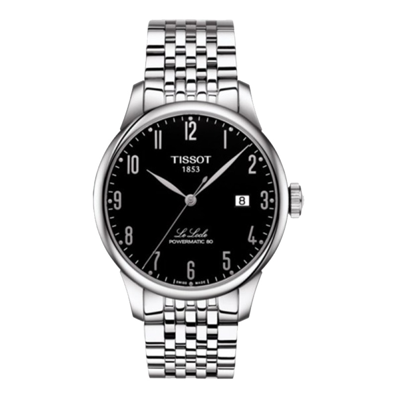 天梭(TISSOT)力洛克系列自动机械时尚商务休闲钢带男士手表T006.407.11.052.00