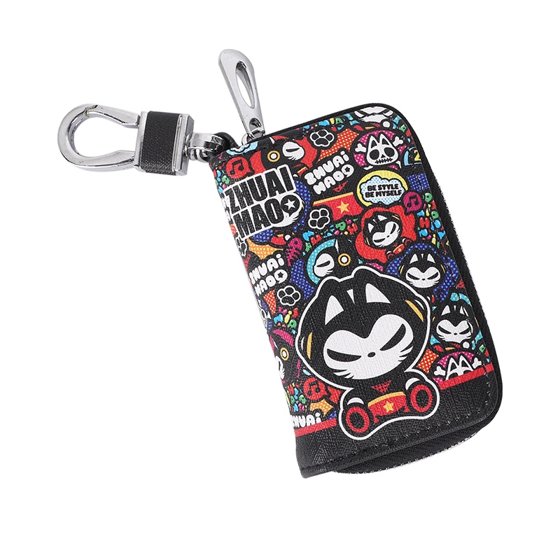 拽猫汽车车用钥匙包喵子皮质车钥匙套