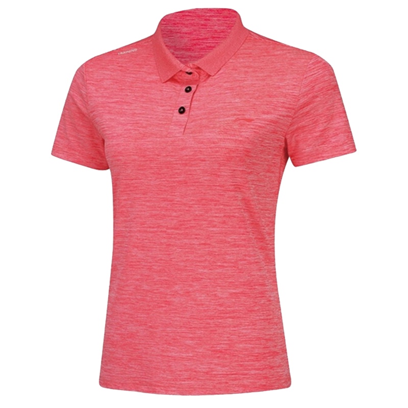 李宁运动T恤短袖女polo领修身女运动衫