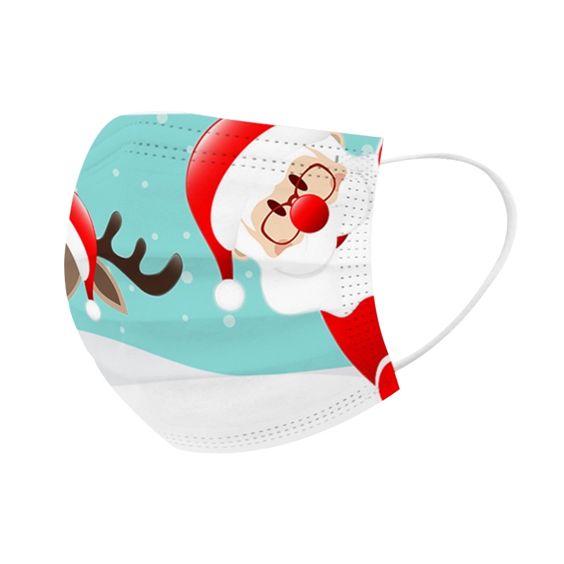 [苏宁宜品]圣诞口罩 一次性圣诞成人防护口罩