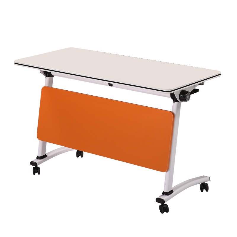 [红心家居]折叠培训桌多功能拼接双人翻版桌折叠会议桌长条桌带轮