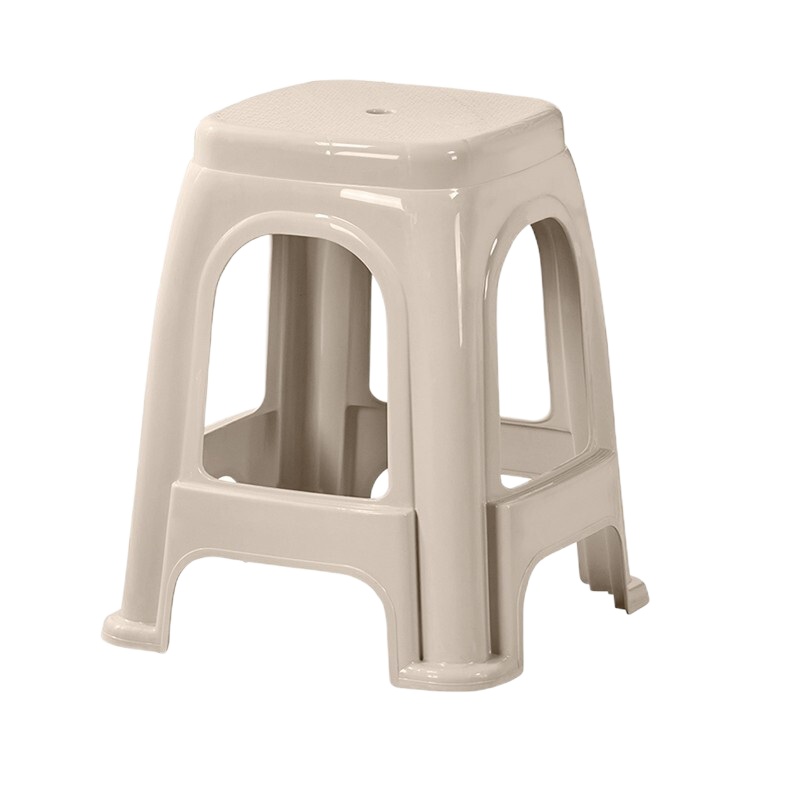 凳子 加厚塑料凳子高凳胶凳米白色36*45*28cm 10张/套(套)