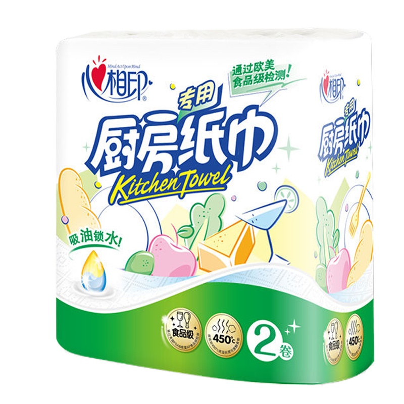 厨房用纸实惠装3提6卷家庭料理专用吸水吸油卷纸好擦免洗