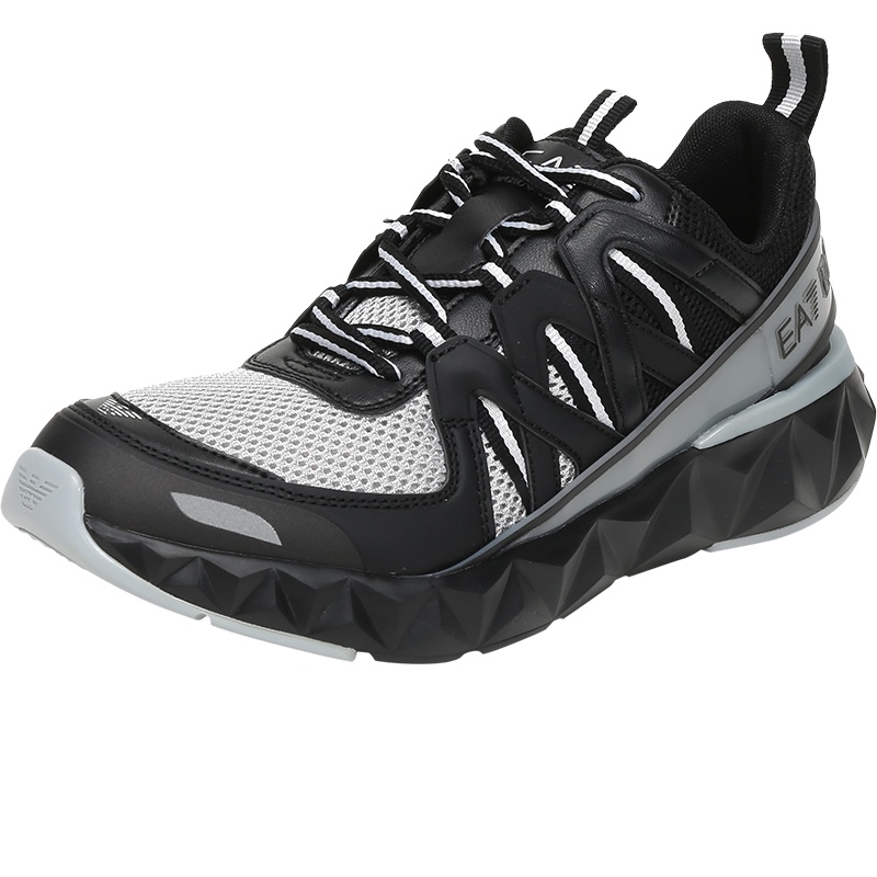 EMPORIO ARMANI EA7 阿玛尼 男士 织物配皮多种面料系带休闲运动鞋 X8X055 XK135