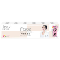 [6条72包]洁柔手帕纸 百花香4层加厚FACE可湿水面巾纸 标装大包8片装 餐巾纸便携随身小包纸