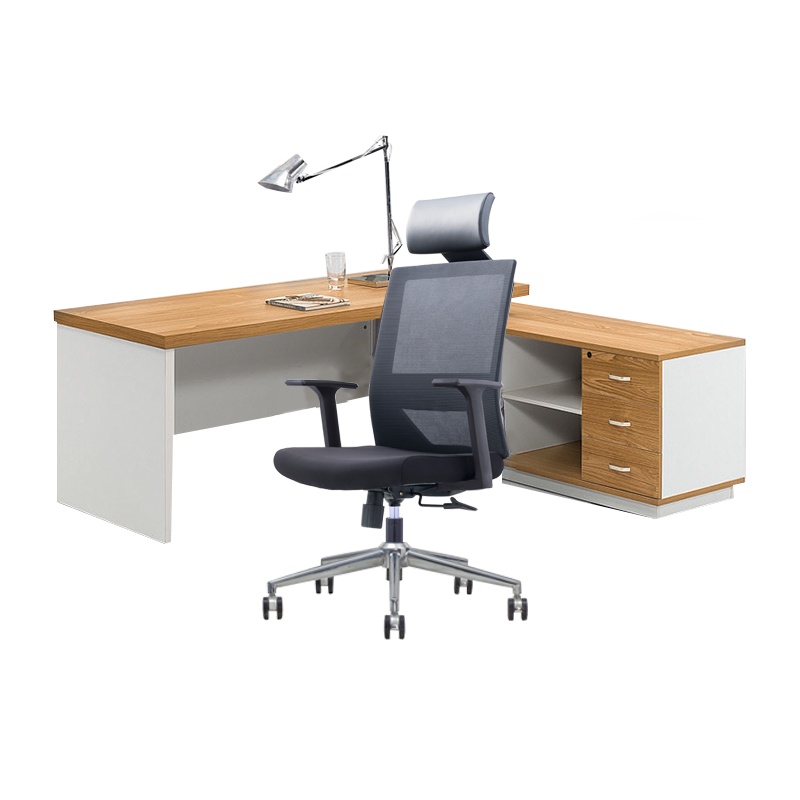 匡大 板式办公桌2.2米主管办公桌经理桌+带副柜KD-18D2202R