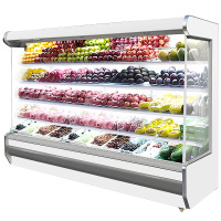 希冷(XILEN)超市风幕柜水果保鲜柜展示柜冷藏麻辣烫点菜柜饮料酸奶冷柜立式商用冰柜冰箱冷鲜柜 4米豪华风冷款(分体机)