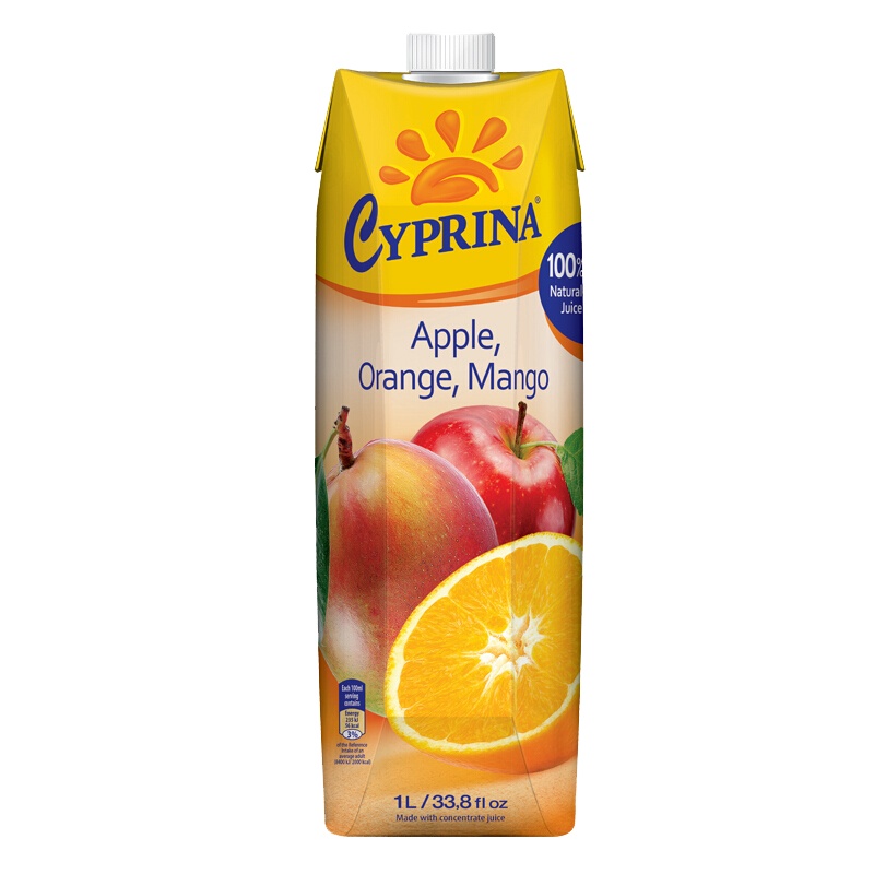 塞浦丽娜牌芒果汁(含橙子和苹果)1L