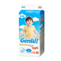 妮飘纸尿裤拉拉裤Genki更祺婴儿宝宝夏天干爽薄透气尿不湿尿片大码婴儿纸尿裤L码54片