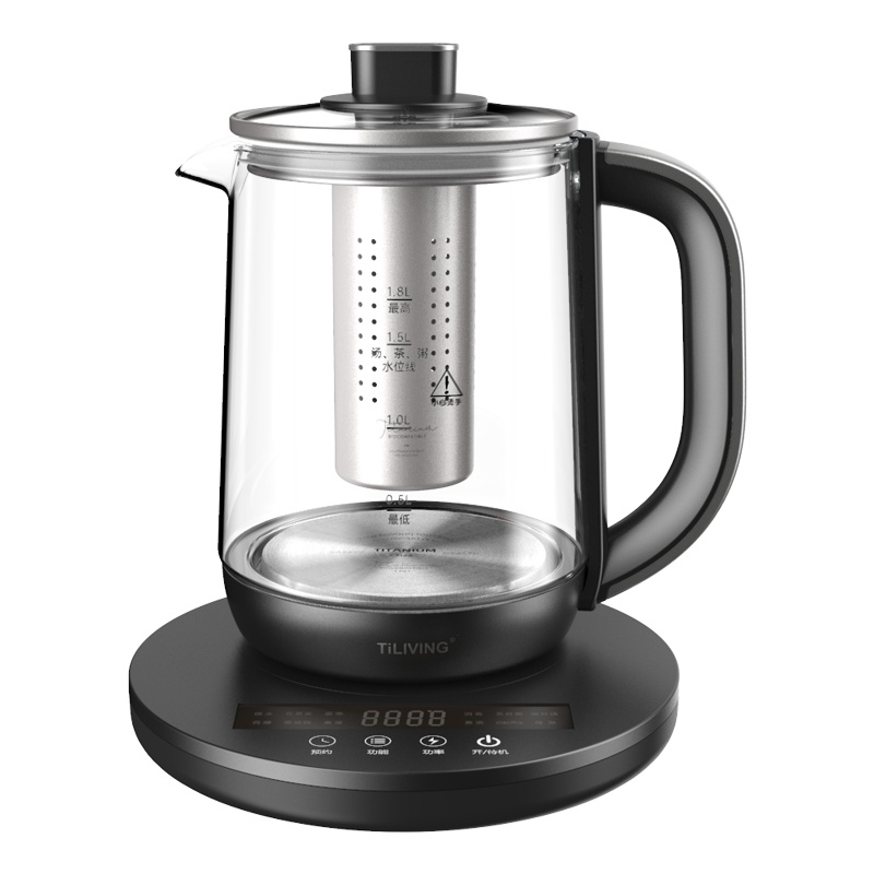 Tiliving钛立维钛养生壶家用多功能煮茶器花玻璃全自动办公室小型养身壶
