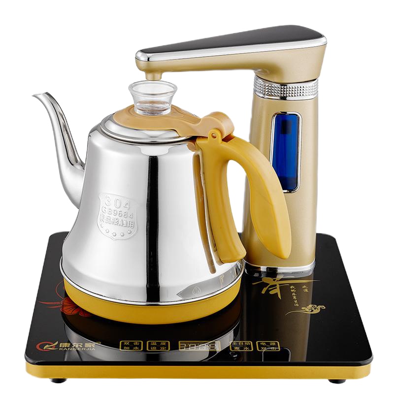 全自动上水吸水电热水壶不锈钢 电动抽水器泡茶具烧水煮茶电茶壶 黑色万利达特价款手动龙头