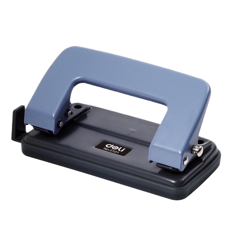 得力0101双孔2孔小型手压打孔机打洞机打孔器10张办公用品二孔/10张