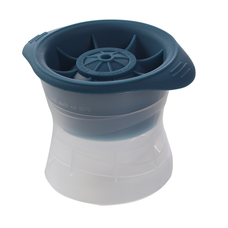 威士忌冰球制作器大冰块模具硅胶冰格球形冻冰块盒制冰盒圆球圆形大号[单球蓝色]