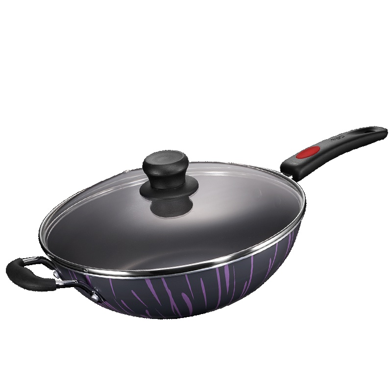 爱仕达(ASD) 32CM炫彩新不粘锅炒锅 不粘少油烟锅坚固耐磨明火 GT8332WG