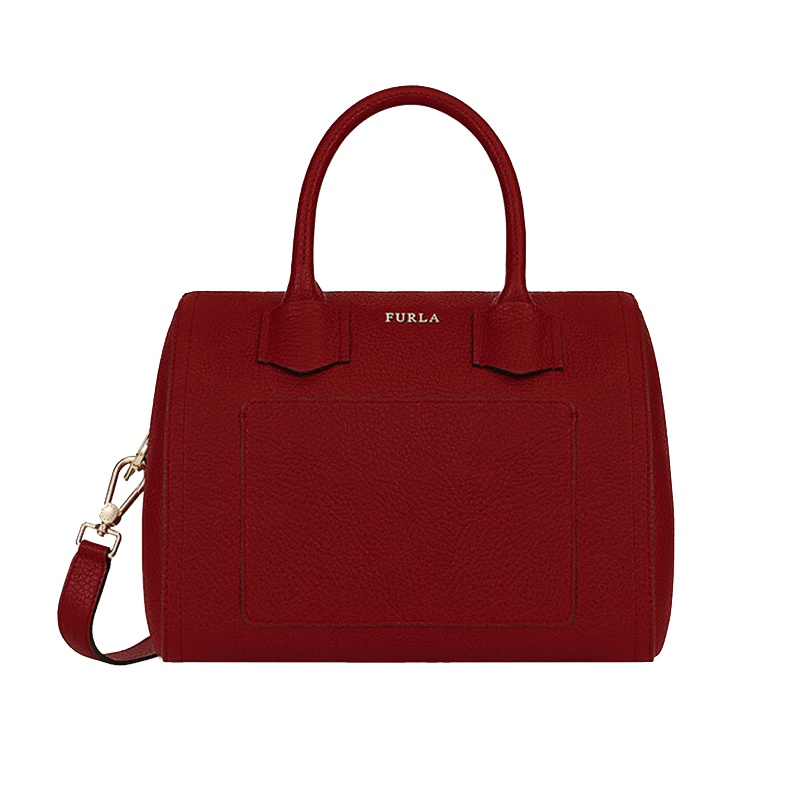 FURLA 芙拉 女士 牛皮革 深红色 ALBA系列 S号 手提斜挎单肩包 984375