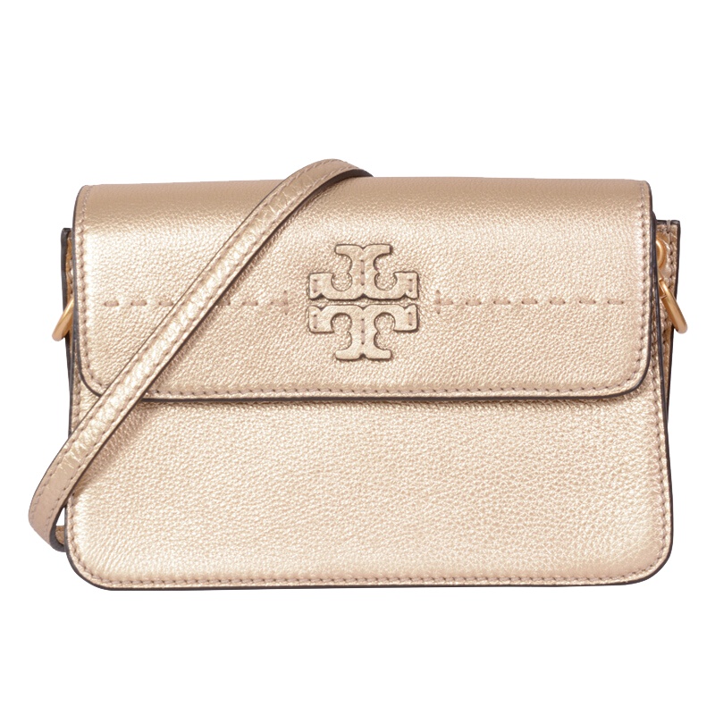 Tory burch 托里.伯奇 女士金色时尚翻折单肩包斜挎包