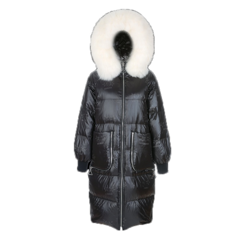 高梵羽绒服女中长款2019新款时尚大毛领韩版加厚保暖冬季外套