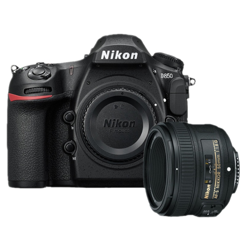 Nikon/尼康D850单机身 +50 1.8G人像镜头 专业级全画幅单反相机 高清数码摄影照相机