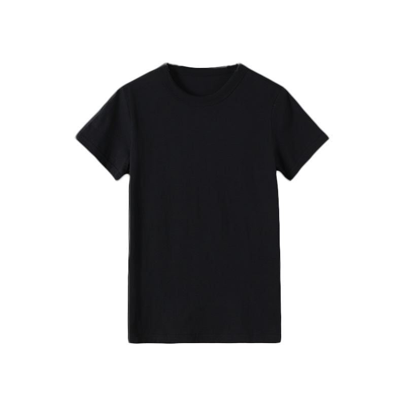 猫人简约时尚圆领短袖棉质透气女士打底T恤