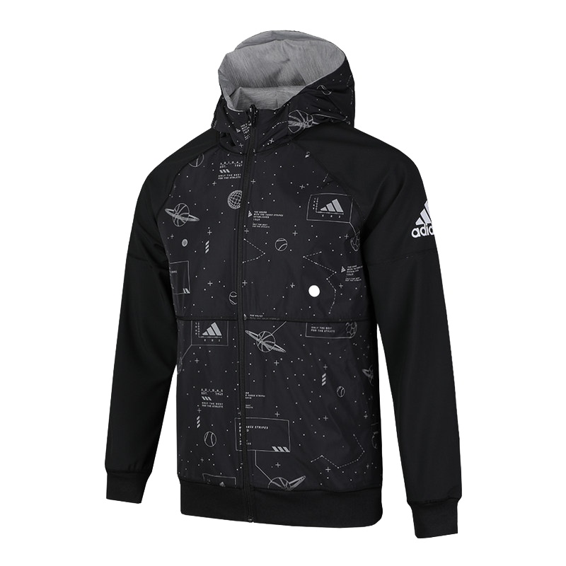 阿迪达斯(adidas)2020春季男大童连帽训练运动梭织夹克外套FM9743