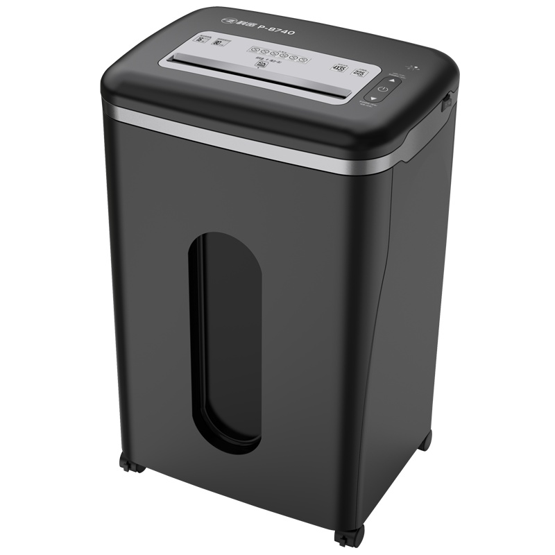 科密(comet)P-8740碎纸机4级保密办公商用碎纸机单次16张 持续80分钟 31L 可碎卡、光盘、订书针 黑色