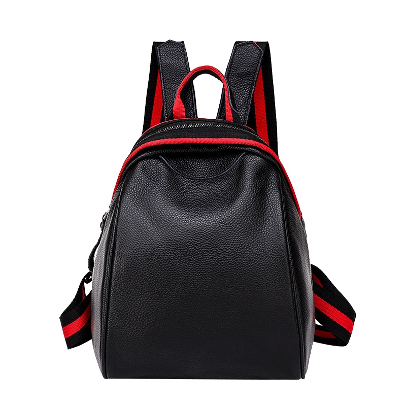 【顺丰配送】真皮双肩包女2021新款简约复古牛皮背包时尚简约女士软皮旅行背包TSO214054R